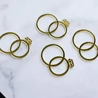 Набор зеркальных акриловых топперов "Кольца" 4 шт, золото