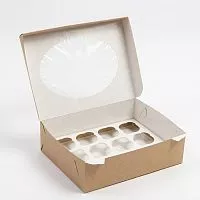 Коробка для 12 капкейков 33x25x10см