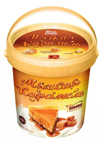 Молокосодержащий продукт вареный с сахаром "Мягкая карамель", 950г Молокосодержащий продукт вареный с сахаром "Мягкая карамель", 950г