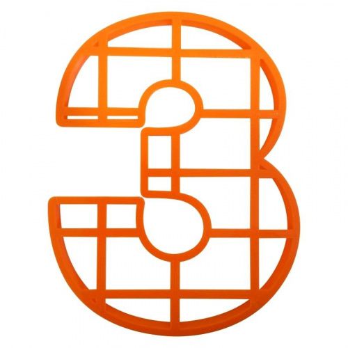 Пластик. форма для торта "Цифра 3" 25см Пластик. форма для торта "Цифра 3" 25см