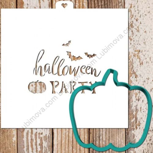 Пластик. Форма для печенек с траф. "Halloween Party"