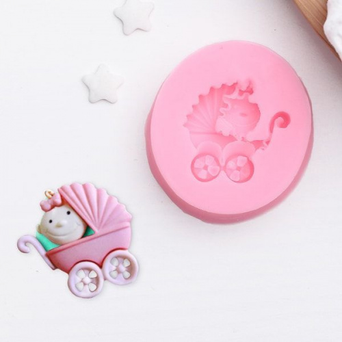 Молд "Коляска" 4*3,6*1см